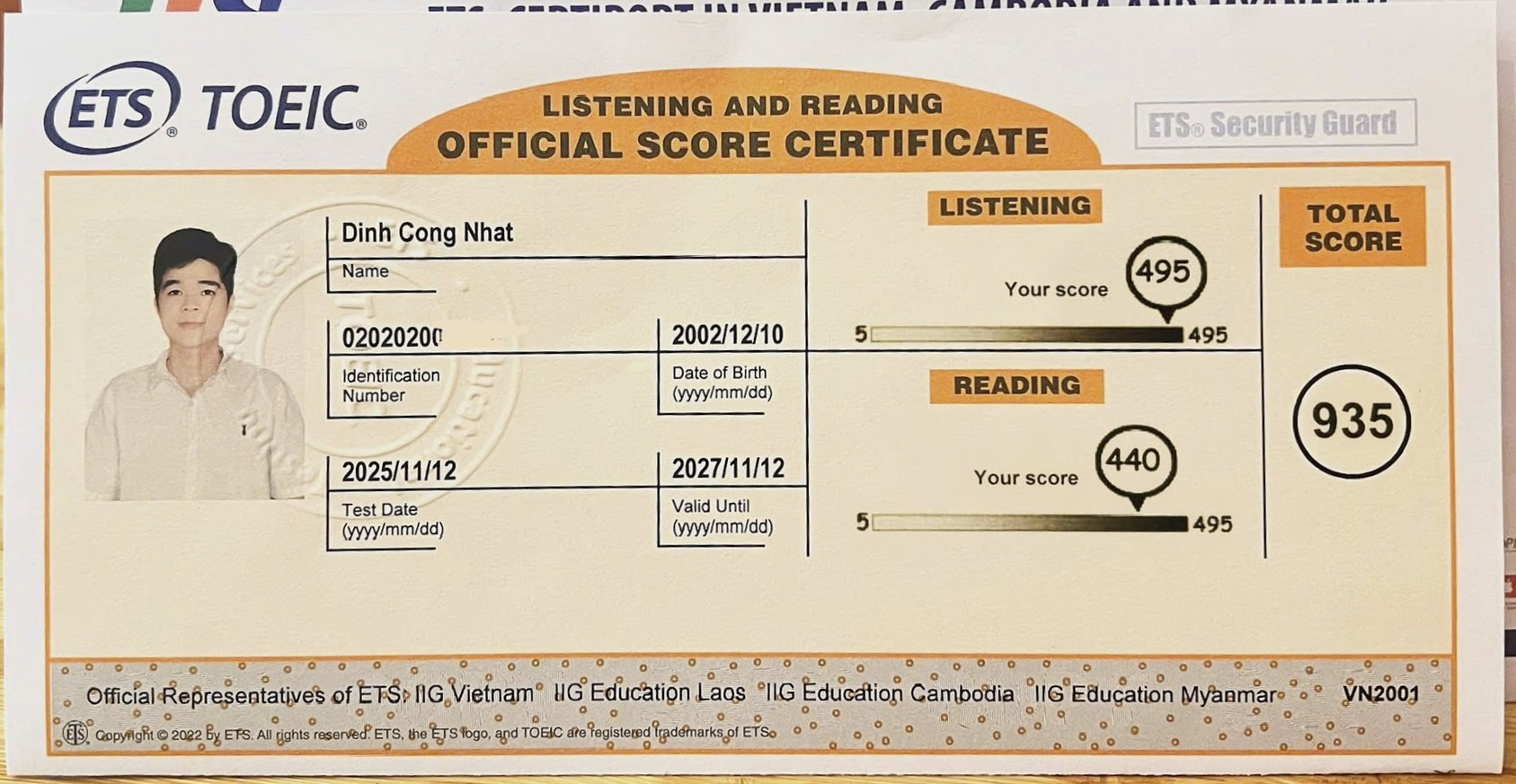 Chứng chỉ TOEIC